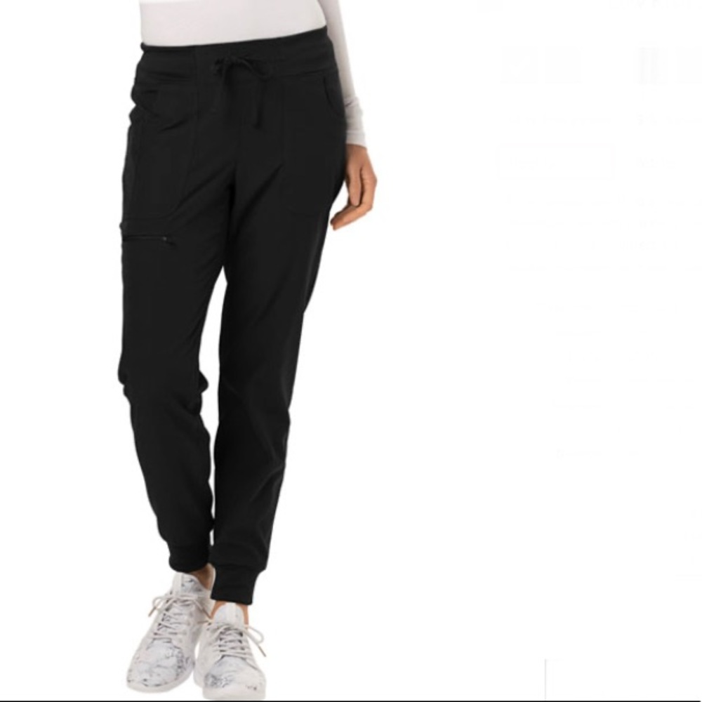 HeartSoul Lowrise Jogger Scrub Pant (Black)
